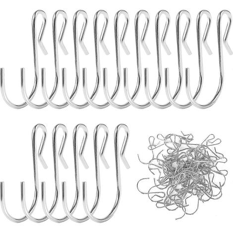 Lot de 50 petits crochets en forme de S, crochets de suspension en métal, crochets de cuisine en acier inoxydable, cadeau (1/5)