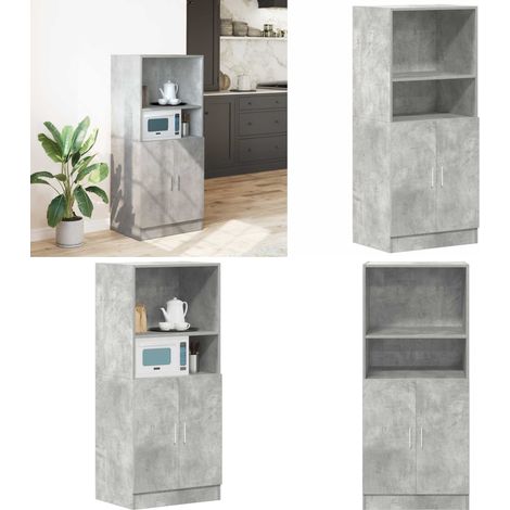 Mueble cocina madera ingeniería gris hormigón 57x41,5x131,5 cm - Mueble cocina - Cocina