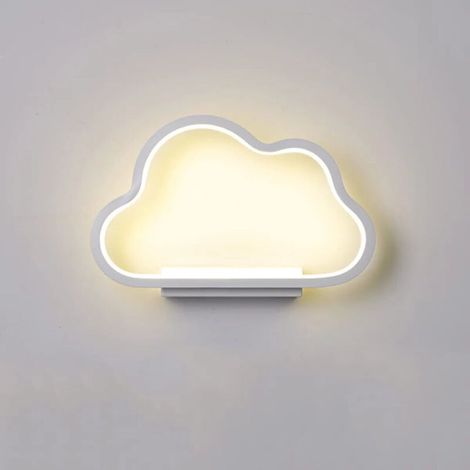 20W Indoor Wall Light, LED Wall Light Minimalist Design Cloud Shape, Warm White-Natural White-Cold White Dimmable Tricolor,RA≥85, Kids Bedroom Wall Light (White) [Energy Class A] (1/5)