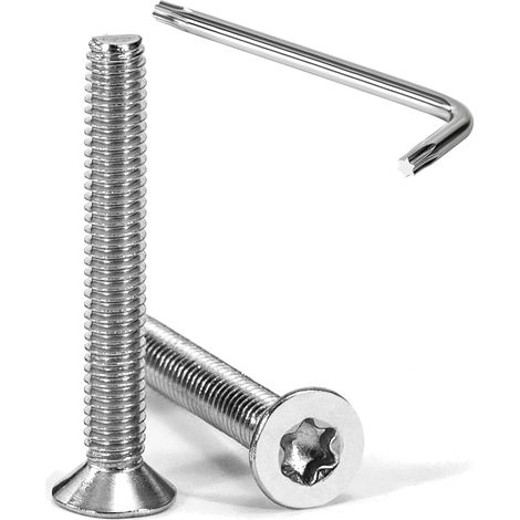20 vis à tête fraisée,acier inoxydable a2,filetage complet m4x30mm,clé t20 incluse,montage mécanique (1/5)