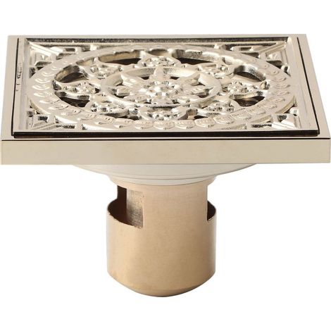 Déodorant pour Siphon de Sol en Cuivre Anti-Odeurs - Kit Évacuation WC Salle de Bain Maison Hôtel (Type Profond) (1/5)