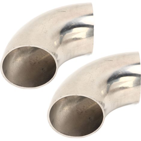 Raccord 90° Échappement Wastegate 2 Pièces Inox 1,5 Pouce Universal Auto (1/5)