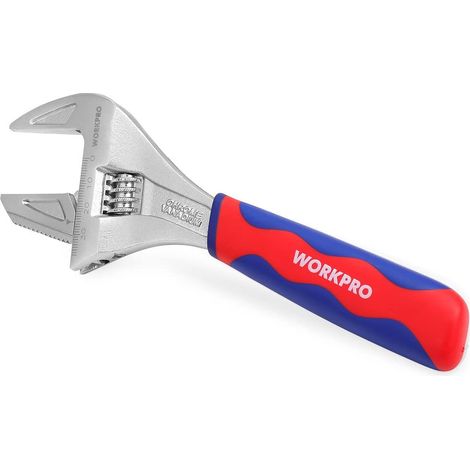 Workpro – Clé à molette et pince multiprise 2 en 1 – Ouverture 42 mm – Poignée bi-matière ergonomique – Acier chrome-vanadium antirouille – Longueur 200 mm