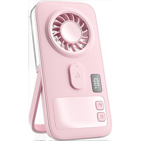 JSSEVN-Mini Ventilateur Brumisateur Portatif à Main, Rechargeable Personne avec 4 Vitesses & Pulvérisation d’Eau, Léger Silencieux pour Voyage (1/5)