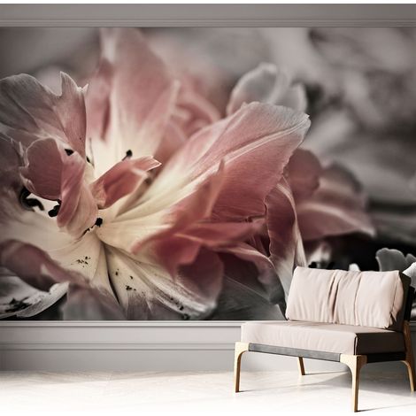 Fotomurale adesivo stickers - murali decorativo - soggiorno moderno - effetto realistico - Fiore dai colori pastello 312x219 cm (1/5)