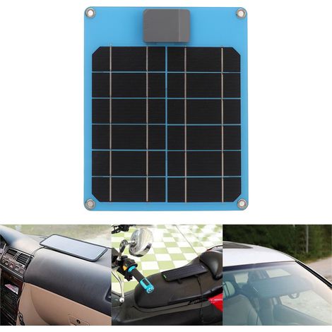 5W 5V monokristallines Silizium-Solarpanel, blau, geeignet für Autos, Boote, Anhänger und Wohnmobile (ohne Batterie). (1/5)