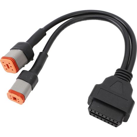 Adaptateur OBD 2 en 1, Scanner de Diagnostic, câble d'extension 4 broches 6 broches à 16 broches pour moto (1/5)
