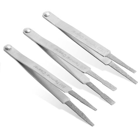 Kit di pulizia terminali da 3 pezzi, pulitore per contatti elettrici, kit di pulizia terminali diamantati, pulitore per terminali elettrici, estrattore per terminali, strumento per la pulizia dei term (1/5)