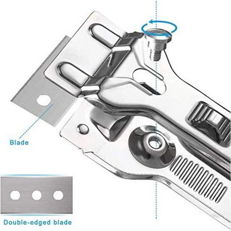 12 Jeux de Grattoirs pour Vitres et Plaques Vitrocéramiques – Lame en Acier Inoxydable, Poignée Ergonomique et Antidérapante (1/3)