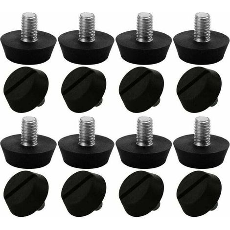 Set mit 16 verstellbaren Möbelfüßen, Nivellierfüße für Tische und Stühle, Bodenschoner, M6 KZQ