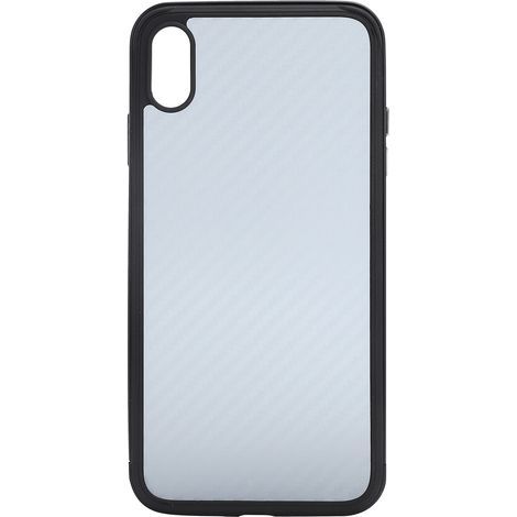 Coque De Téléphone - Texture Fibre De Carbone - Cadre En Métal Et Bordure Souple - Protection Intégrale Écran Et Objectif - Pour Iphone Xs Max (1/5)