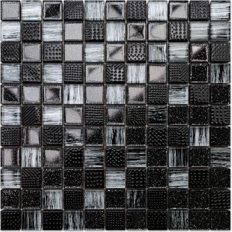 Ilcom mosaico in vetro su rete per bagno e cucina 30cmx30cm - Extraterrestrial (1/5)