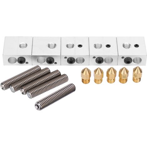 Bloc chauffant en aluminium pour accessoires de buse d'imprimante 3D Makerbot/MK7/MK8
