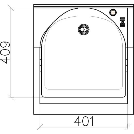 SCELTO DA DESIVERO Basic mobile con lavatoio 45x50 sx codice prod: DSV13467 (1/4)