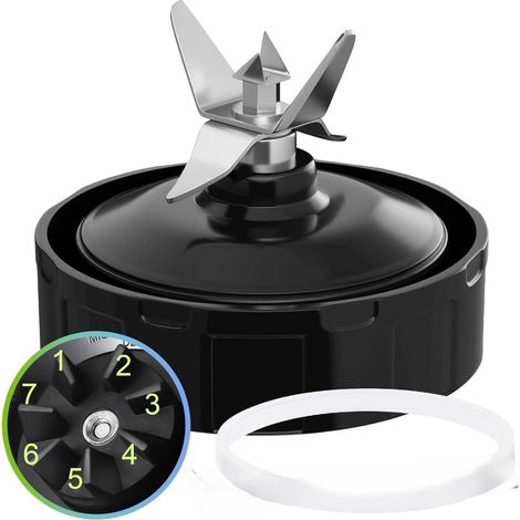 Ensemble de lames extractrices de 7 litres avec joint en caoutchouc, pièces de rechange pour mélangeur Nutri Ninja Auto iQ BL480 BL482 BL642 BL682 NN102 (1/5)