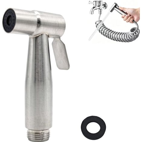 Rociador de bidé portátil para inodoros y uso doméstico - Fácil control de la presión del agua - Rociador de bidé para inodoro para la limpieza e higiene del hogar - Instalación sencilla (1/5)