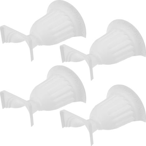 4 demi urnes murales de style romain rétro en plastique blanc pour la décoration jardin et fêtes (1/5)