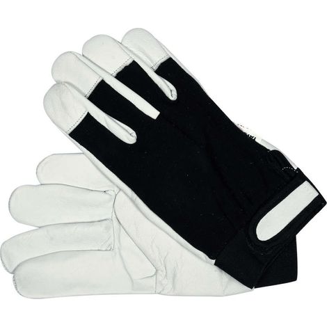 Gants de protection coton/cuir - YT-74640 10 (1/2)