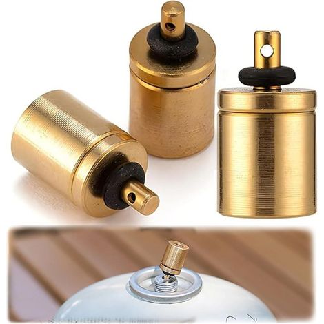 Set of 3 gas refill adapters, nozzle type, butane gas cartridge/canister refill for screw valve, gas refill adapter (1/5)