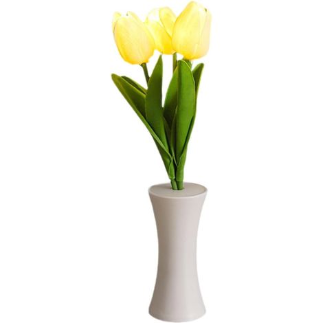 Lampe de Table Tulipe Réaliste en Abs Pu Compacte et Solide avec (1/5)