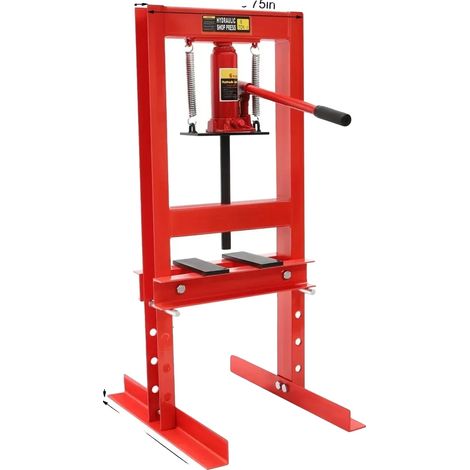 Atelier Presse, Levage Hydraulique, Hauteur Réglable, Rouge (1/2)