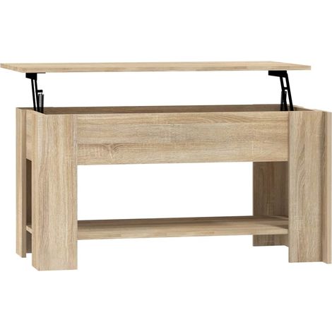 Coffee Table Sonoma Oak 101x49x52 cm Engineered Wood vidaXL