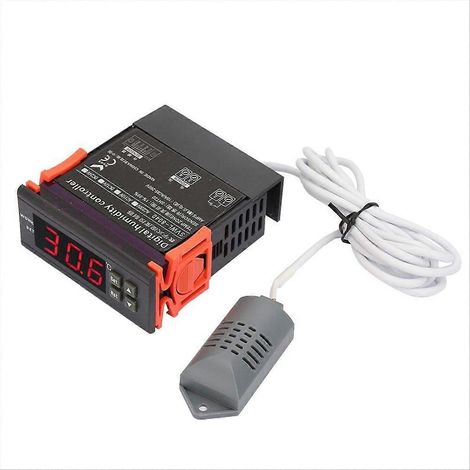 SVWL-8040 220V Feuchtigkeitsregler, digitales LED-Hygrometer mit Temperaturfühler, Messbereich: 1 % bis 99 % relative Luftfeuchtigkeit (1/5)