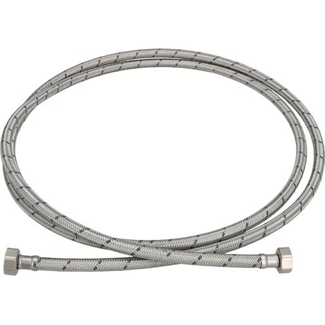 KOTARBAU® Flexible Robinet 1/2"x1/2" - Tuyau Robinet 250cm - Acier Inoxydable - Rallonge Robinet Cuisine Flexible - Tuyau Robinet Cuisine Flexible - Tuyau Flexible Plomberie - Argent (1/4)
