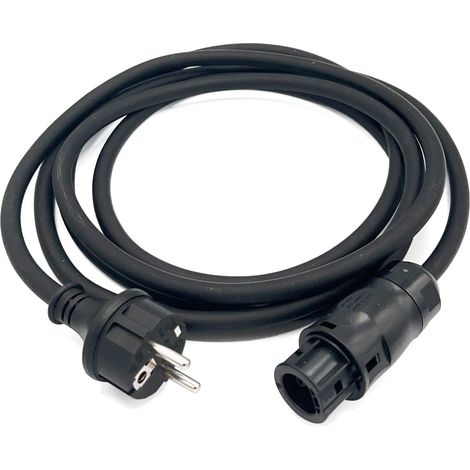 Cavo per collegamento microinverter 5 mt con connettore BETTERI e spina schuko per impianto fotovoltaico sku 11739