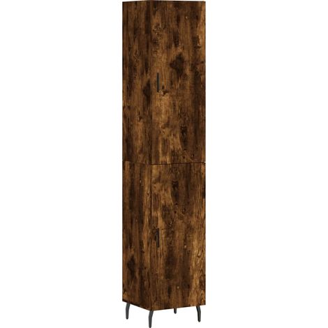 Credenza cassettiera mobile contenitore organizer cucina soggiorno salotto alto 345 x 34 x 180 cm legno ingegnerizzato marrone 020033323