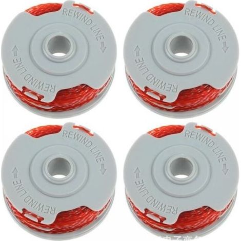 Lot de 4 bobines de fil de coupe de 10 m, bobines de rechange pour coupe-bordure, fil en nylon, compatibles avec toutes les débroussailleuses, fil de coupe longue durée