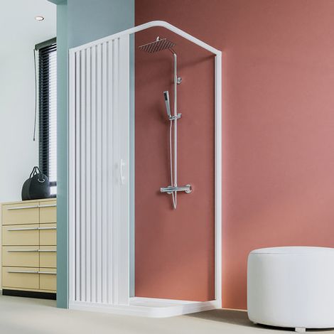 Box Doccia ad Angolo a Soffietto Apertura Forte 120 cm 100 SFC21 a 080120