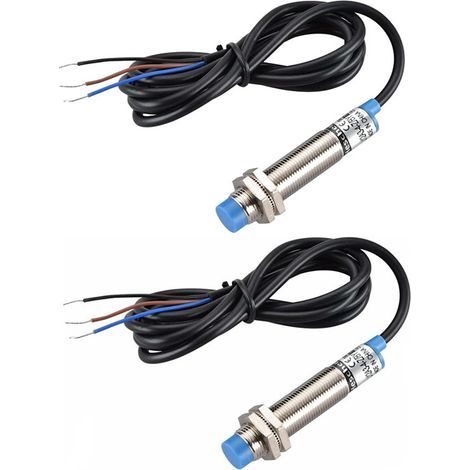 Stück M12 induktiver Näherungssensor, geschirmt, LJ12A3-4-Z/BY Detektor, 4 mm, 10–30 V DC, 200 mA, PNP, normalerweise offen (NO), 3 Drähte (1/5)