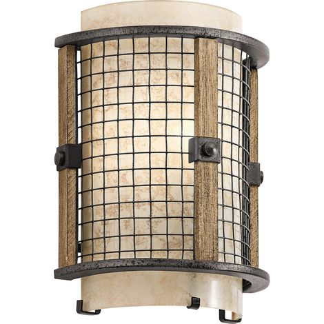 Applique Contemporanea Ahrendale Ferro Incudine Vetro 1 Luce E14 (1/4)