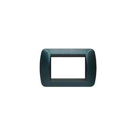 BTICINO - PLACCA LIVING 4 MODULI COLORE BLU METALLIC L4804BT