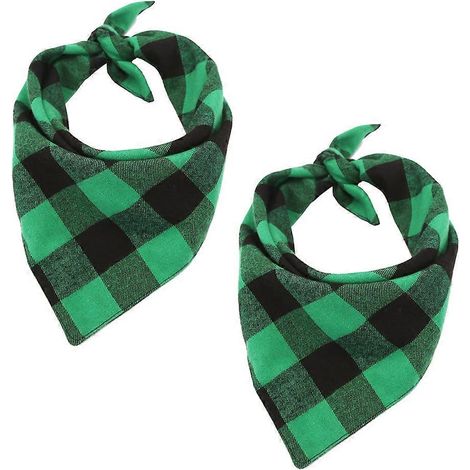 Bandanas tendance pour chiens, rehaussent l'apparence de votre animal avec un motif à carreaux bûcheron, accessoire de mode idéal pour les chiens moyens et grands. (1/4)