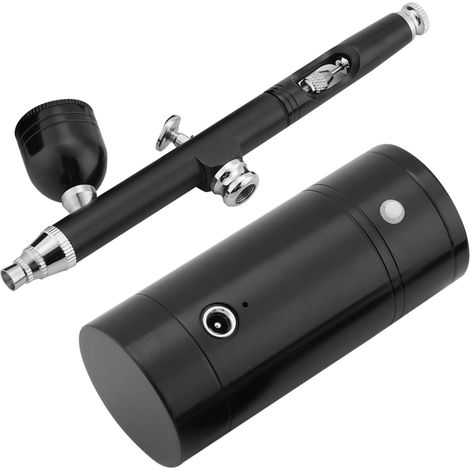 Kit d'impression jet d'encre avec pistolet à peinture et compresseur d'air miniature noir de 0,3 mm et 7 cm³ (1/5)