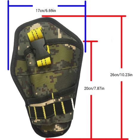 Hochwertige Werkzeugtasche aus 900D Oxford-Gewebe für Bohrmaschinen, inklusive Bithalter und Aufbewahrungstasche für Bohrmaschinen. (1/5)