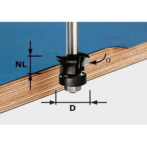 Festool Fase-Bündigfräser HW S8 D24/0° +45° – 491026