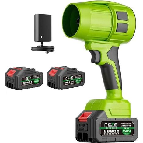 Souffleur à batterie 21V avec 2 batteries 10000mAh – Technologie réacteur d’avion – Poids ultra léger 750g – Nettoyage voiture et jardin (1/5)