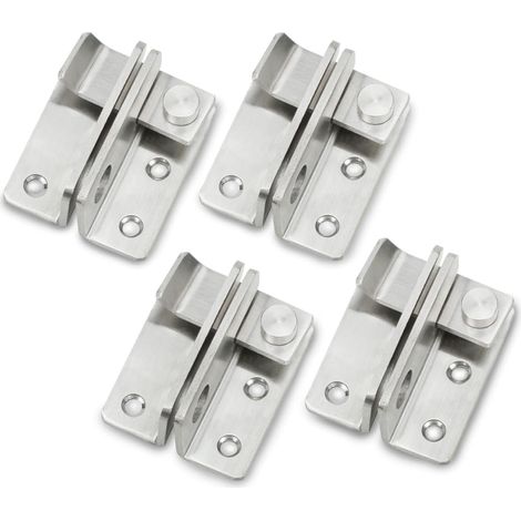 [NUNCA UTILIZADO]6 cerraduras de seguridad para puerta de acero inoxidable cepillado de 44 mm con apertura a la derecha. (1/4)