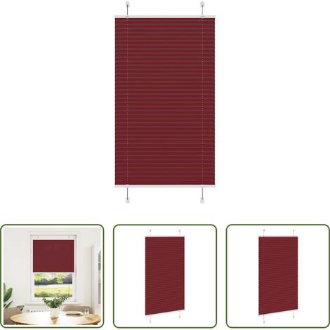 Sichtschutz -  Plissee Bordeauxrot 70x100 cm Stoffbreite 69,4 cm Polyester (1/5)