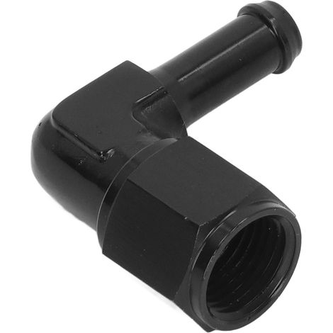 Raccord universel 90° en alliage d'aluminium, adaptateur femelle AN6 vers embout cannelé 5/16, ligne carburant, eau, fluide, air, extrémité de tuyau (1/5)