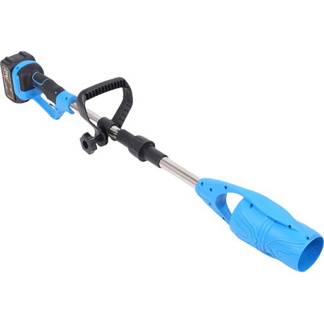 Souffleur de feuilles sans fil électrique avec batterie, chargeur rapide, pliable, idéal pour le nettoyage des terrasses et l'entretien des pelouses. Souffle les feuilles mortes et la poussière. Prise (1/5)