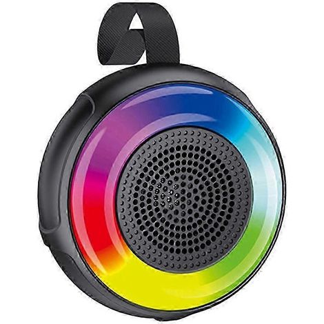Mini enceinte Bluetooth portable RGB multicolore sans fil avec caisson de basses et son surround, compatible avec PC, téléphone, TV et carte TF. WHBYV (1/4)