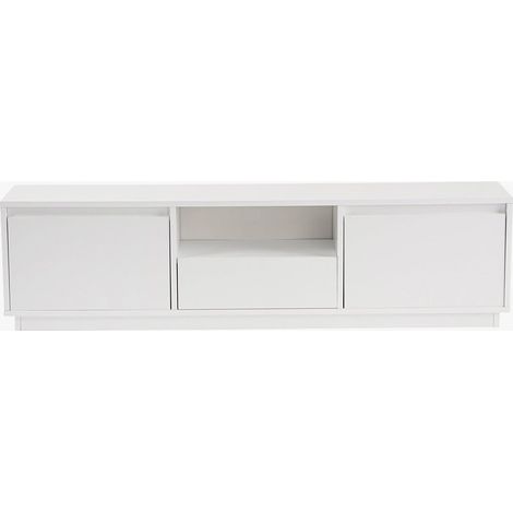 VIANA Meuble TV 3 portes 1 niche blanc (1/5)