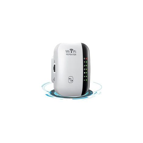 Répéteur WiFi 300Mbps 2.4GHz, booster sans fil modes Répéteur/AP/WPS, port Ethernet RJ45 + câble réseau fourni (1/5)
