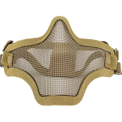 Protection Faciale en Acier Mesh Léger, Design Aéré, Taille Réglable 54-62cm pour Sports et Extérieur, Couleur Sable (1/5)