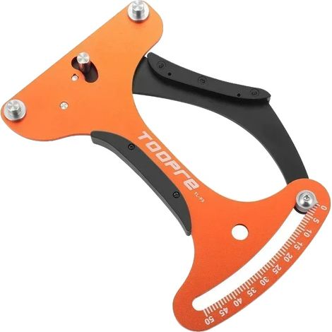 Medidor de tensión de radios de bicicleta, aleación de aluminio, mediciones precisas, color naranja. (1/2)