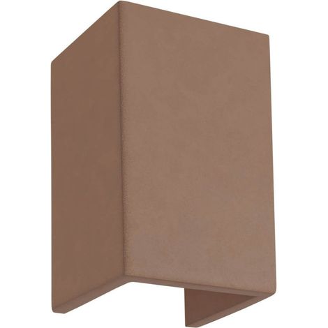 Applique murale led double émission en béton redo group petra 91154 91155 91156 ip65, couleur terracotta (1/5)
